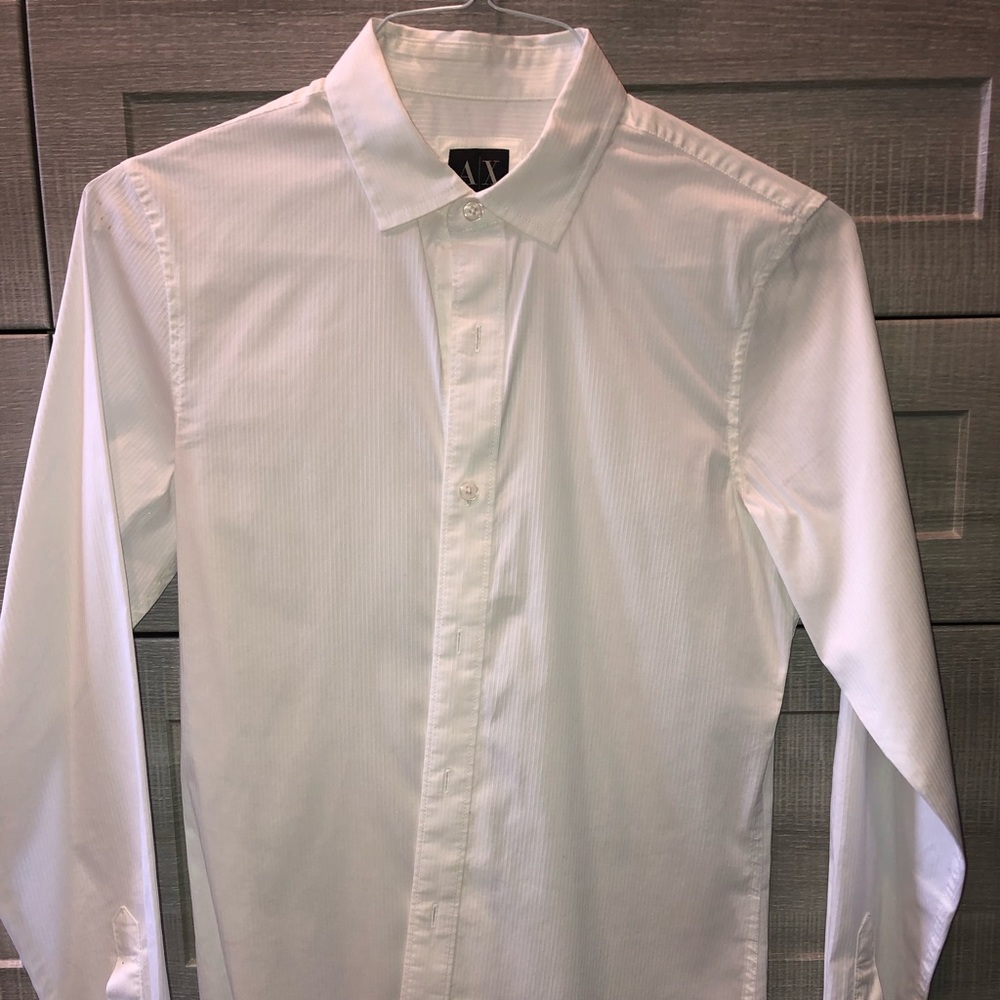 Armani Exchange White XS Slim Fit Dress Shirt